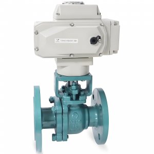 電動球閥Q941F-16C DN50法蘭氟塑料鑄鋼